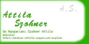 attila szohner business card